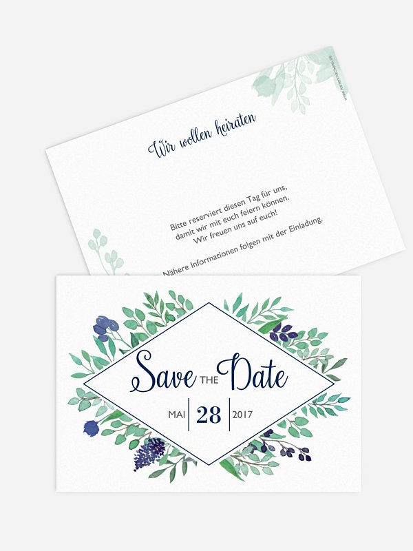 Save-the-Date Karte Bloomy