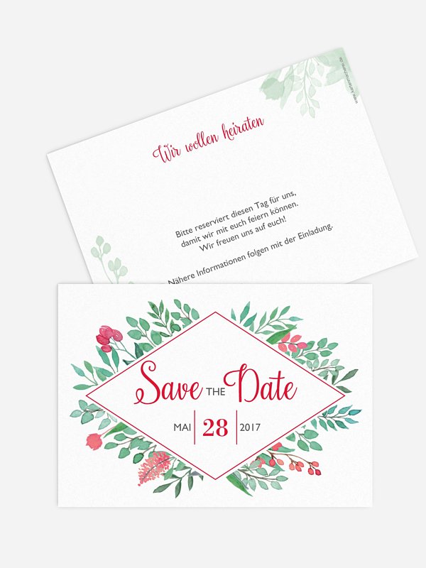 Save-the-Date Karte Bloomy