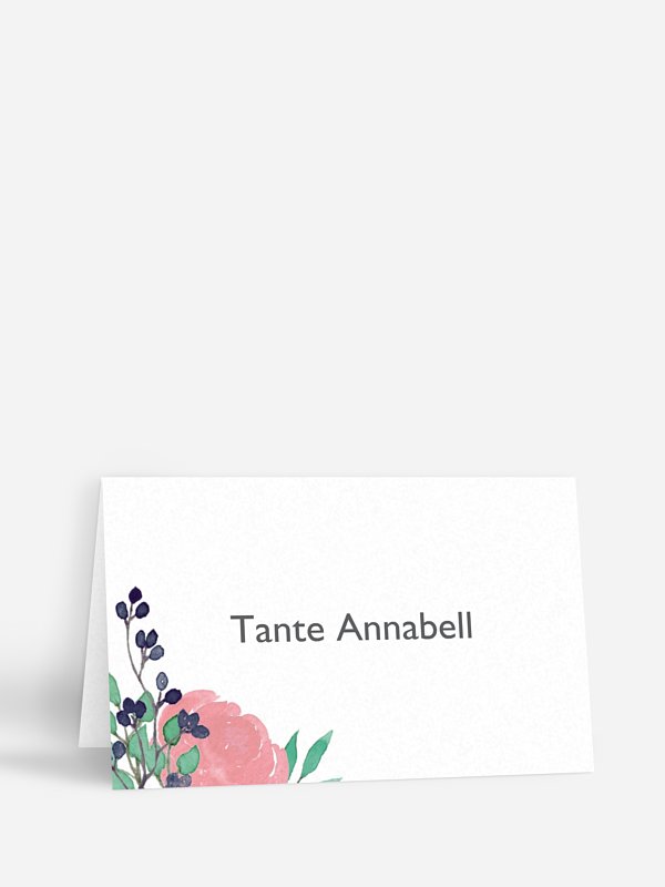 Tischkarte Hochzeit Bloomy