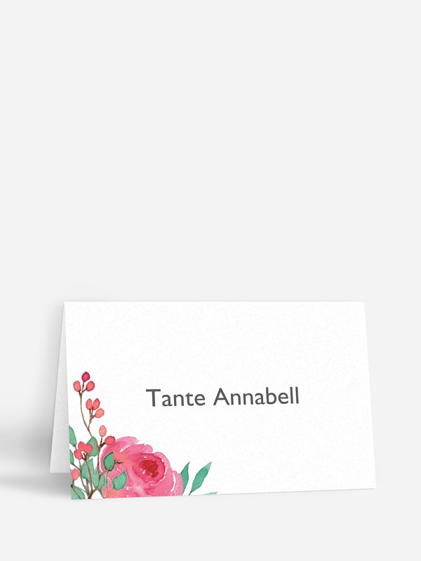 Tischkarte Hochzeit Bloomy