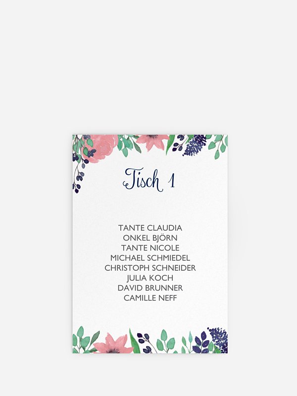 Sitzplan Kreativ Bloomy