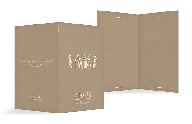 Kirchenheft Hochzeit Rustic Love Kraftpapier