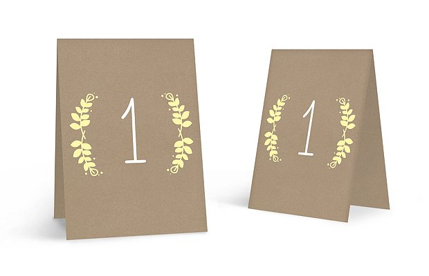 Tischnummer Rustic Love Kraftpapier