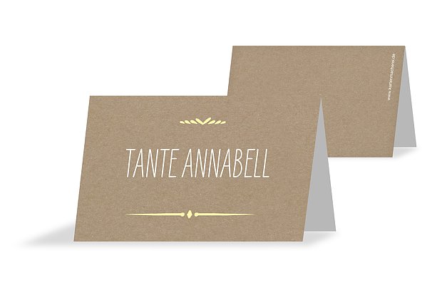 Tischkarte Hochzeit Rustic Love Kraftpapier