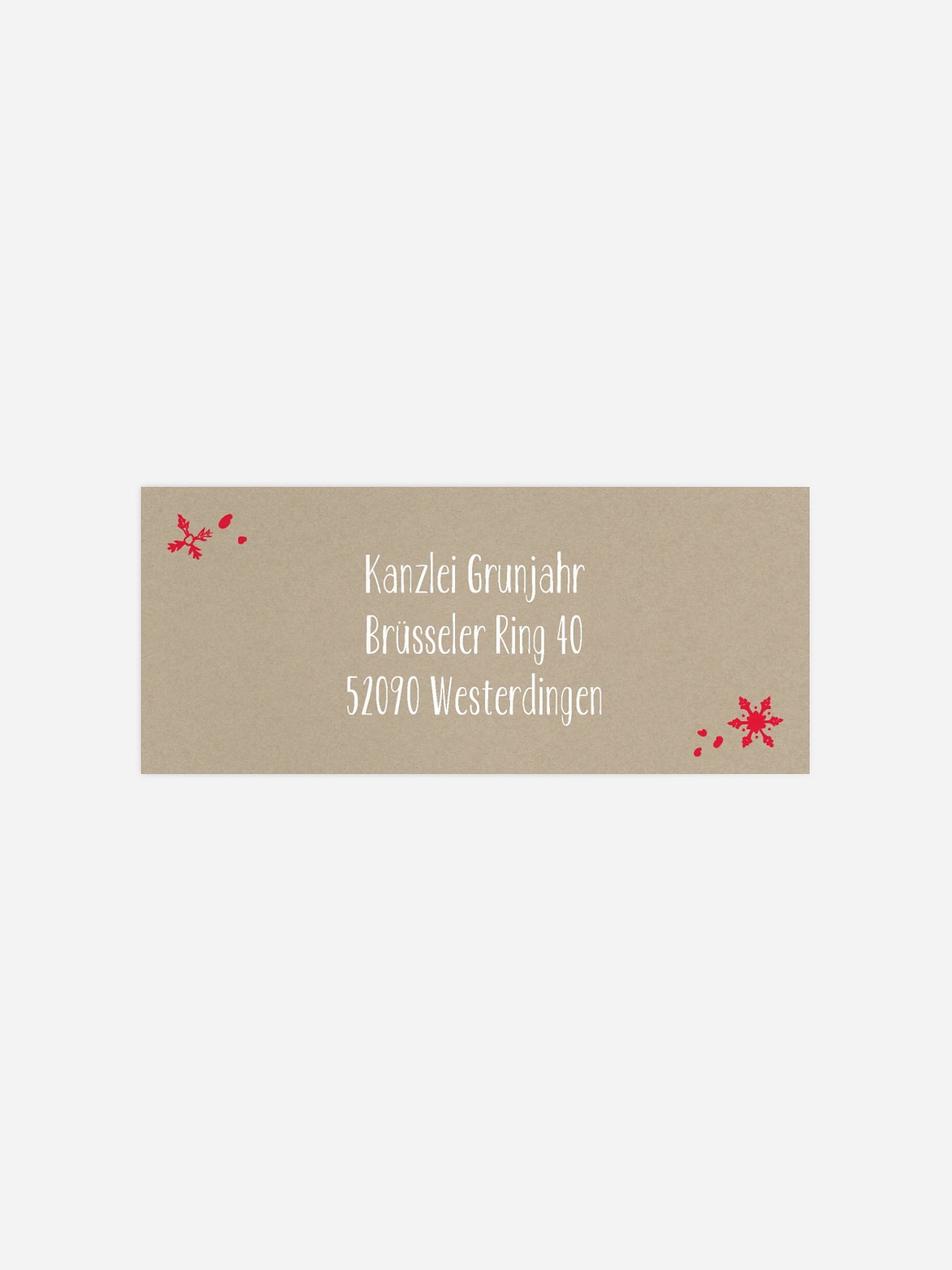 Absenderaufkleber geschäftl. Weihnachten Christbaumkugel