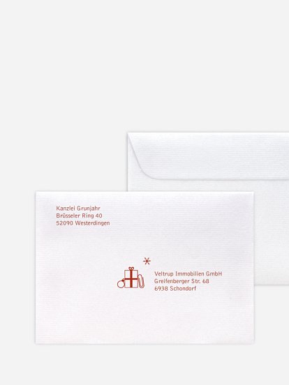 Bedruckte Umschläge geschäftl. Weihnachten Ornamental Tree