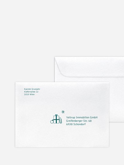 Bedruckte Umschläge geschäftl. Weihnachten Ornamental Tree