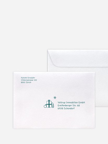 Bedruckte Umschläge geschäftl. Weihnachten Ornamental Tree