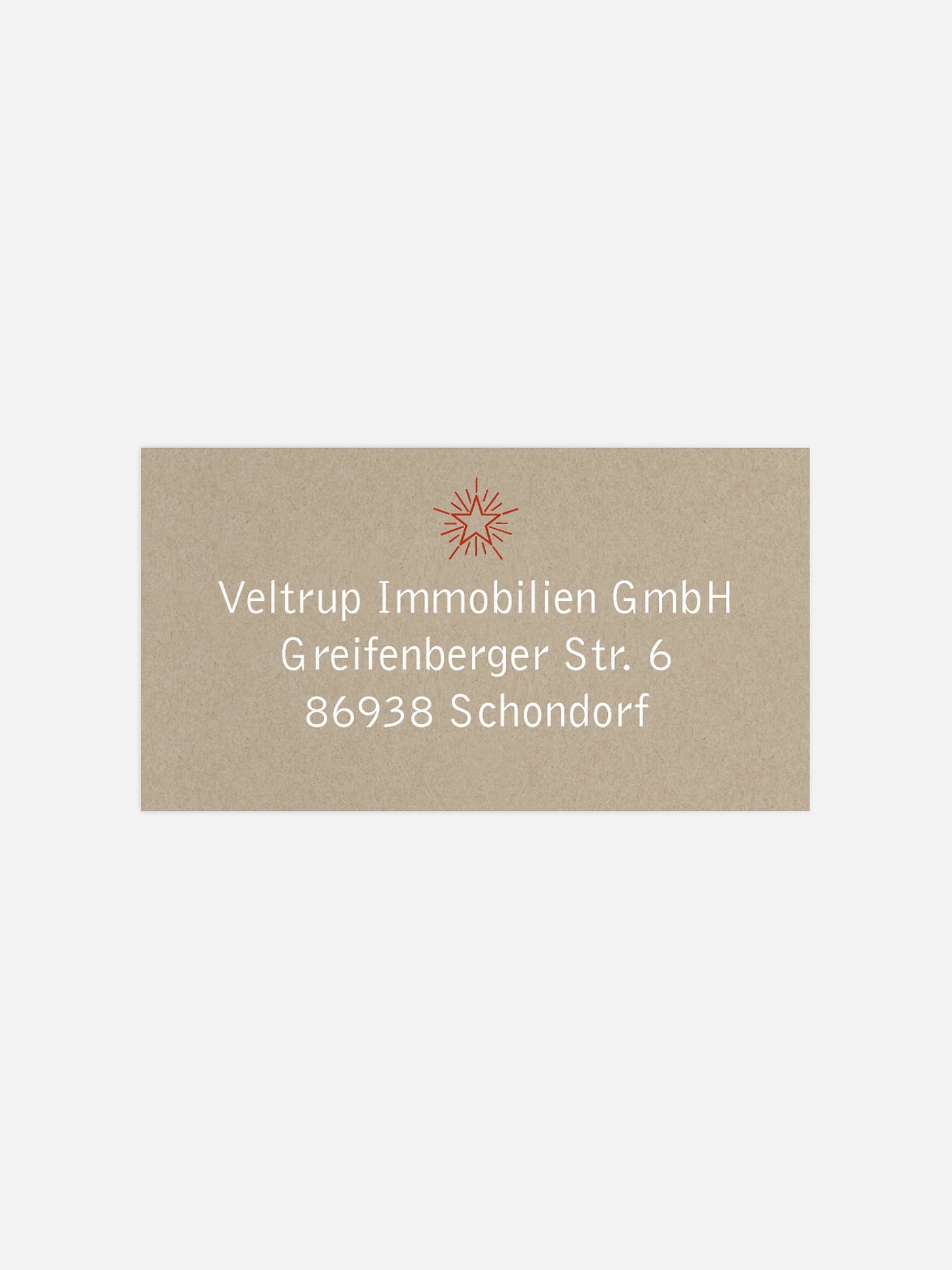 Empfängeraufkleber geschäftl. Weihnachten Ornamental Tree