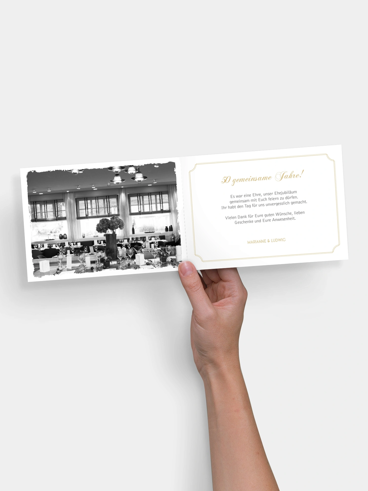 Danksagung zur Goldenen Hochzeit Vintage Photo