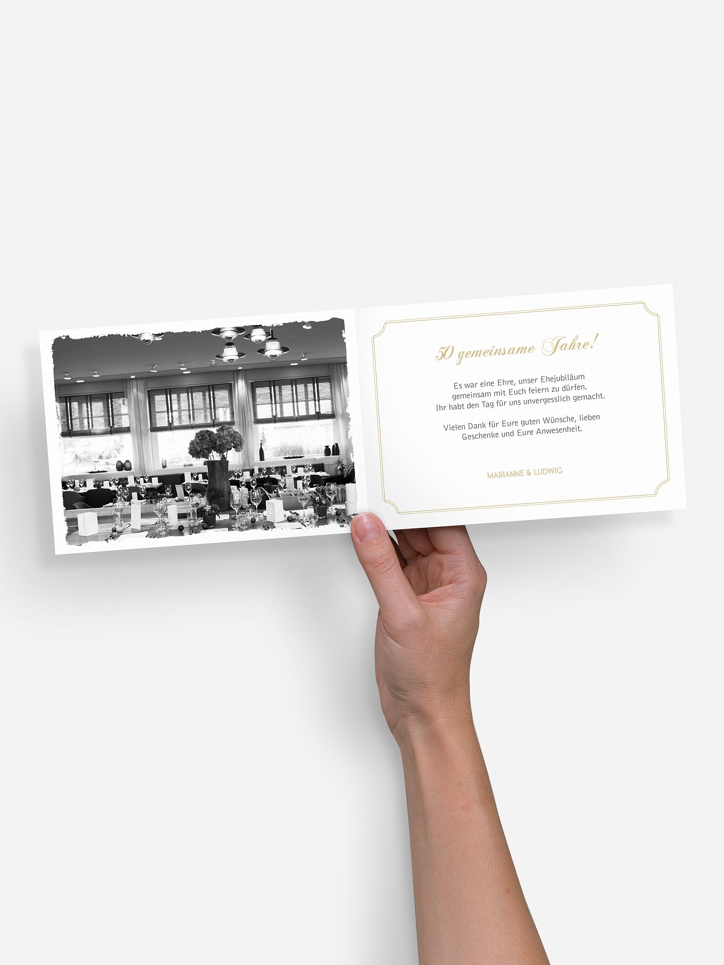 Danksagung zur Goldenen Hochzeit Vintage Photo