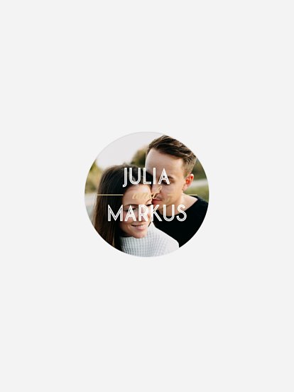 Geschenkaufkleber Hochzeit Vintage Photo