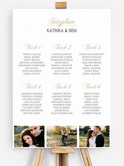 Sitzplan Plakat Vintage Photo