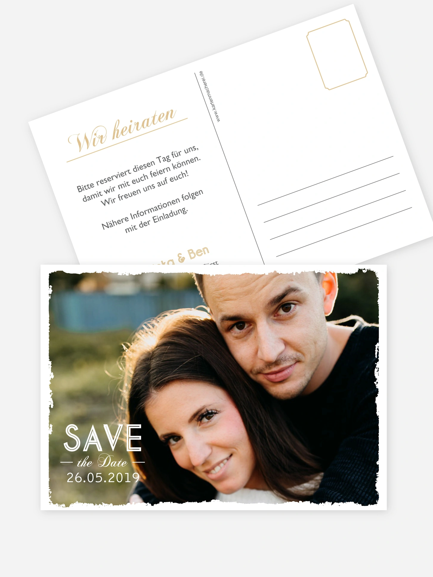 Save-the-Date Karte Vintage Photo