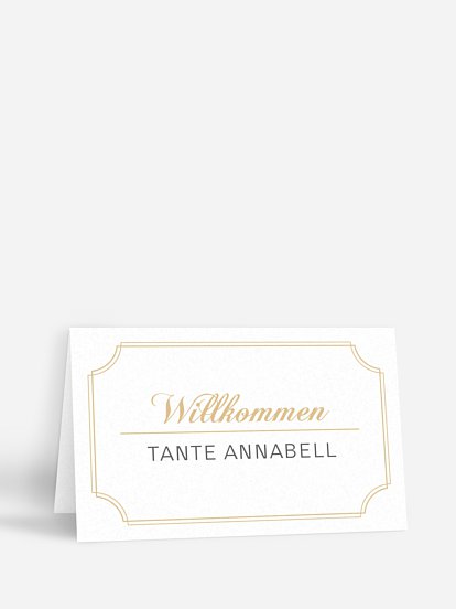 Tischkarte Hochzeit Vintage Photo
