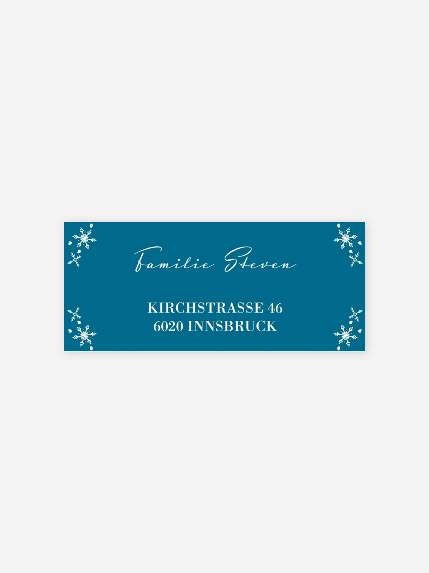Absenderaufkleber Weihnachten Kristallkugel