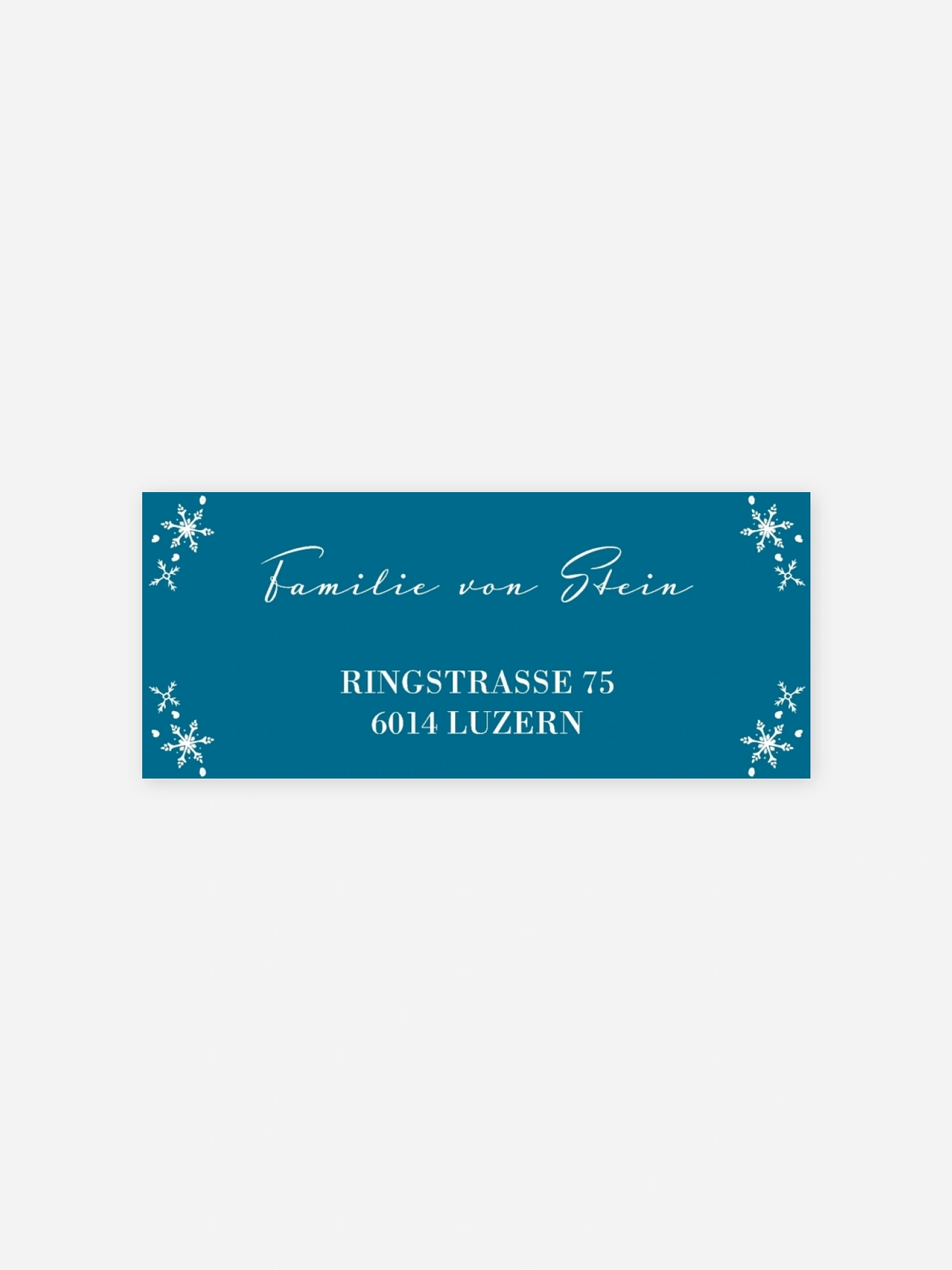 Absenderaufkleber Weihnachten Kristallkugel
