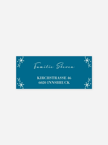 Absenderaufkleber Weihnachten Kristallkugel