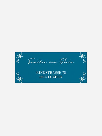 Absenderaufkleber Weihnachten Kristallkugel