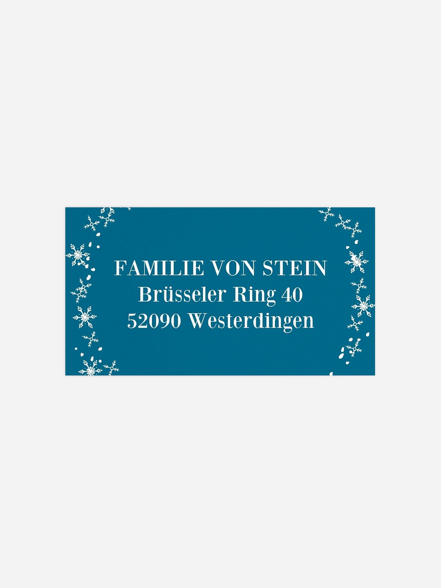 Empfängeraufkleber Weihnachten Kristallkugel