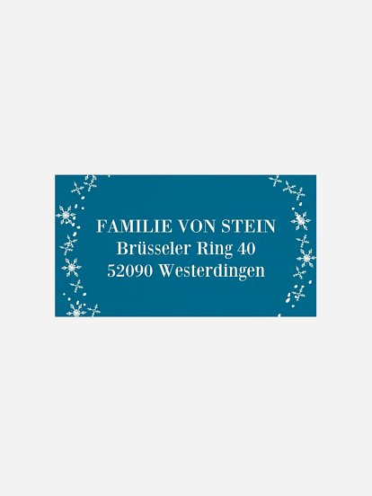 Empfängeraufkleber Weihnachten Kristallkugel
