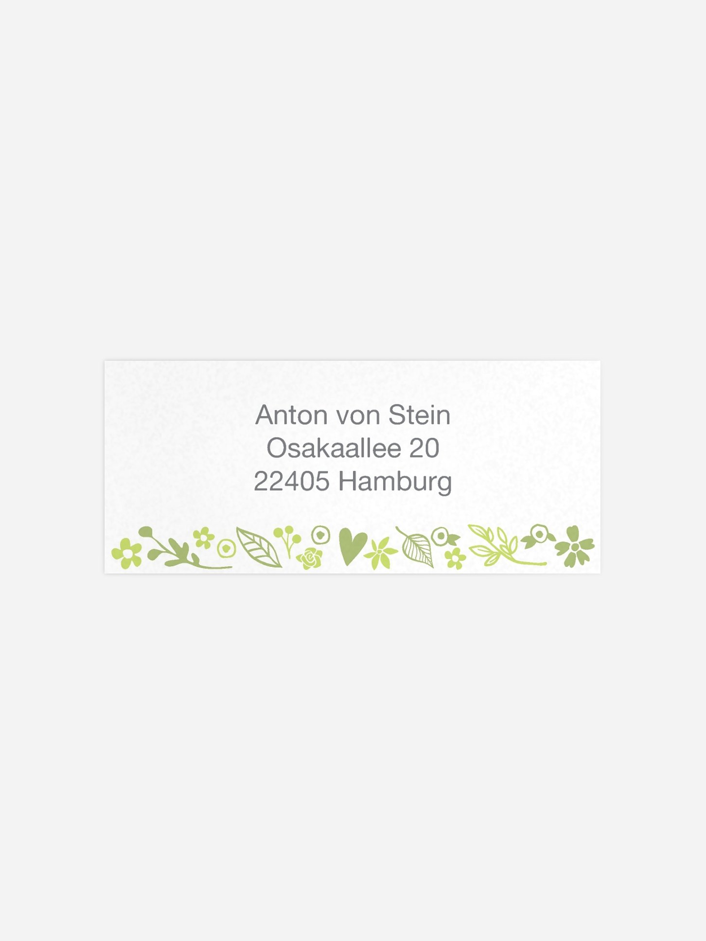 Absenderaufkleber Konfirmation und Kommunion Florale Botschaft