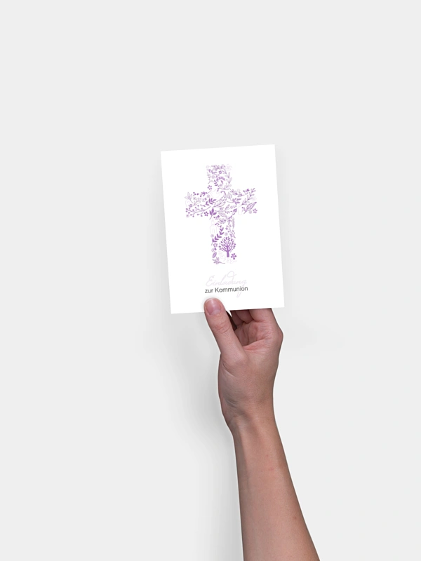 Kommunionseinladung Florale Botschaft