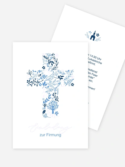 Einladung Firmung Florale Botschaft