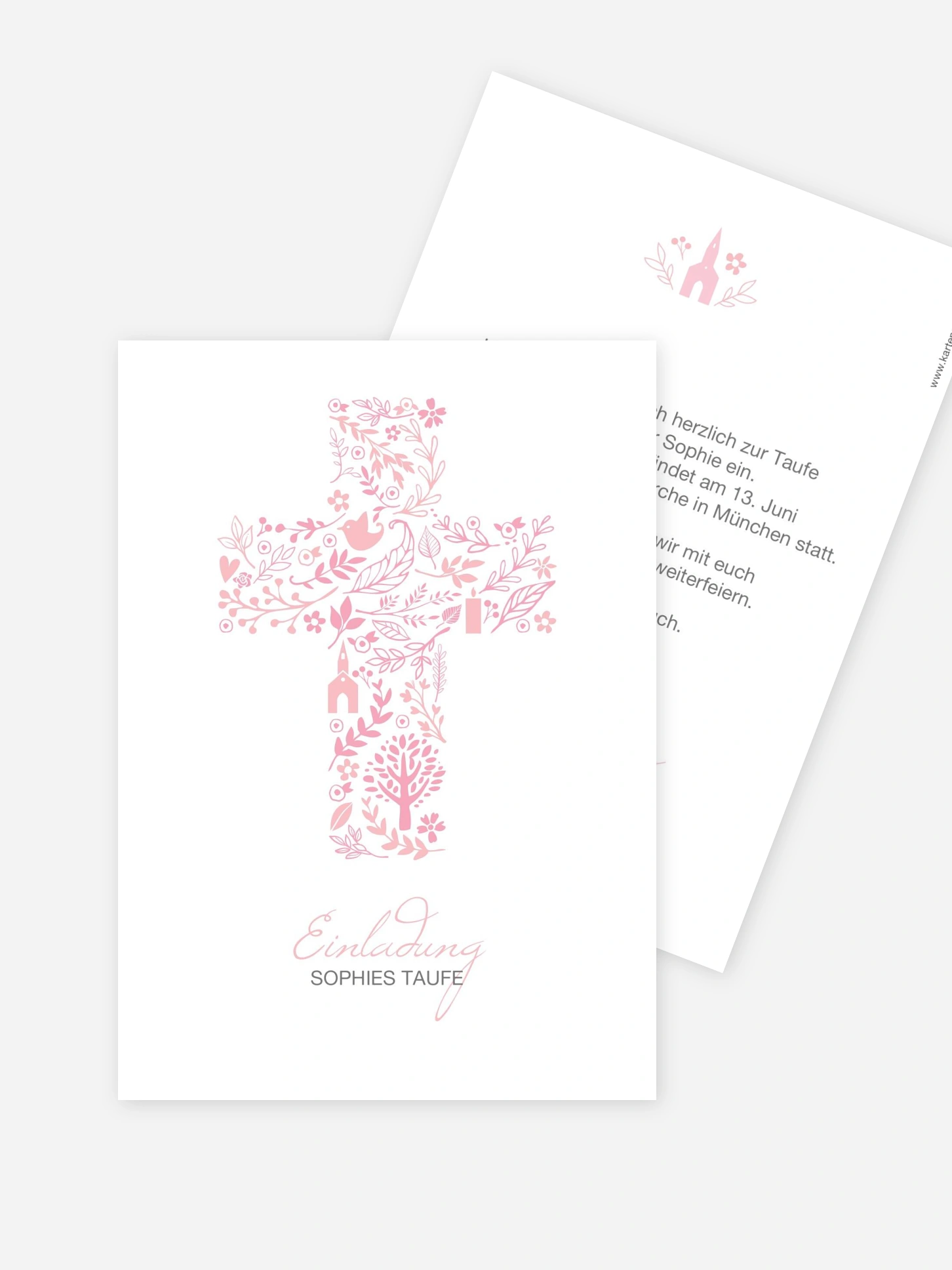 Taufeinladung Florale Botschaft