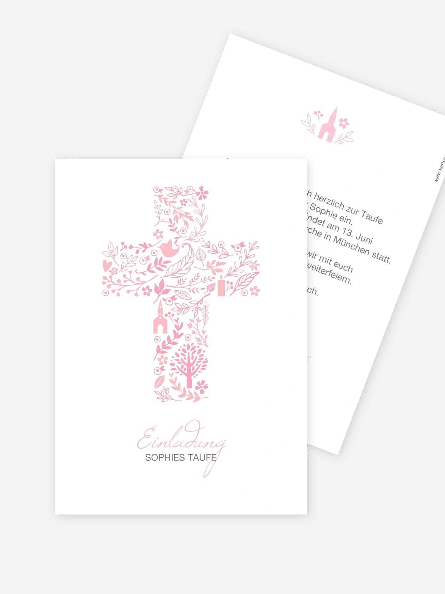 Taufeinladung Florale Botschaft