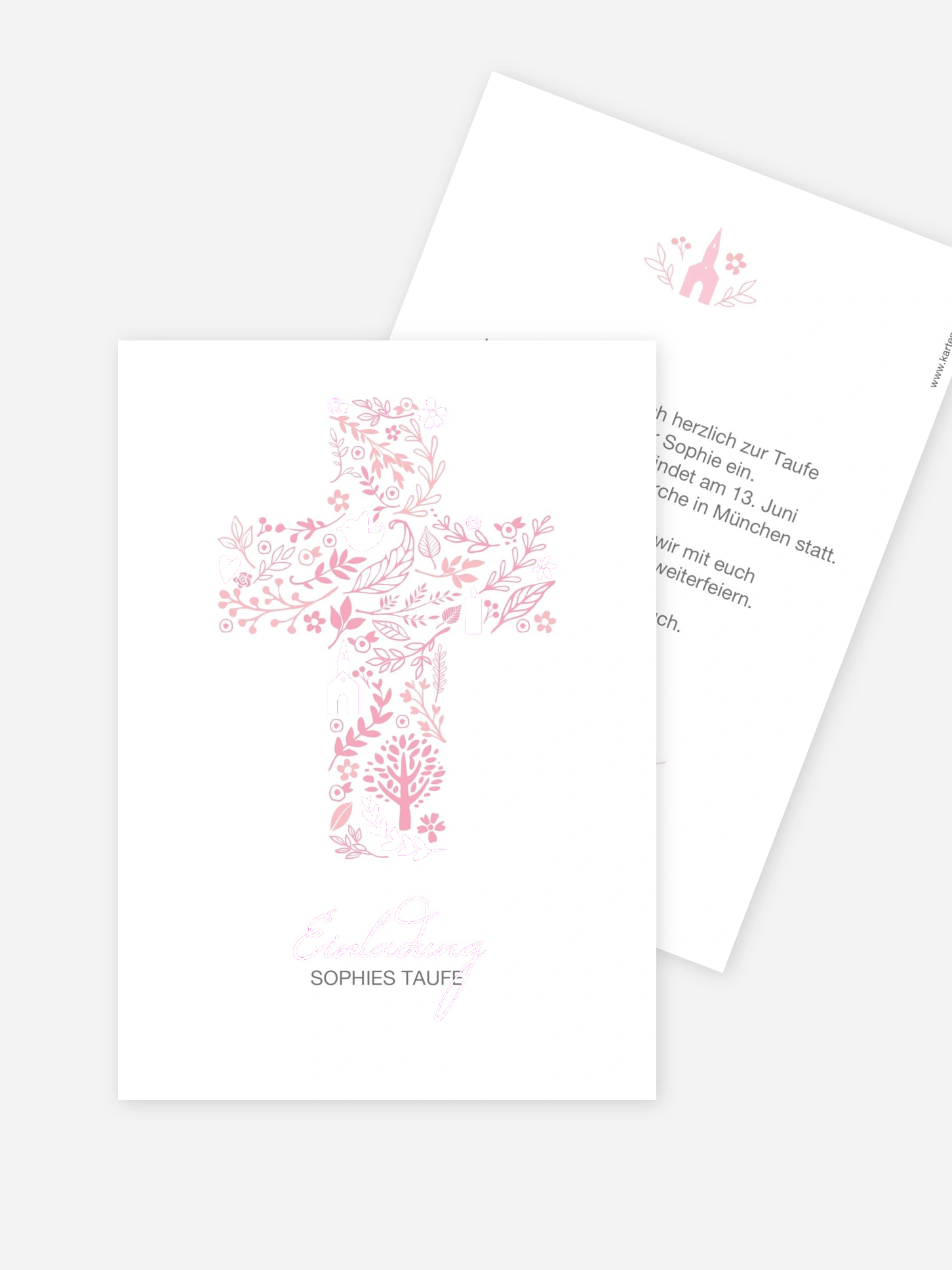 Taufeinladung Florale Botschaft
