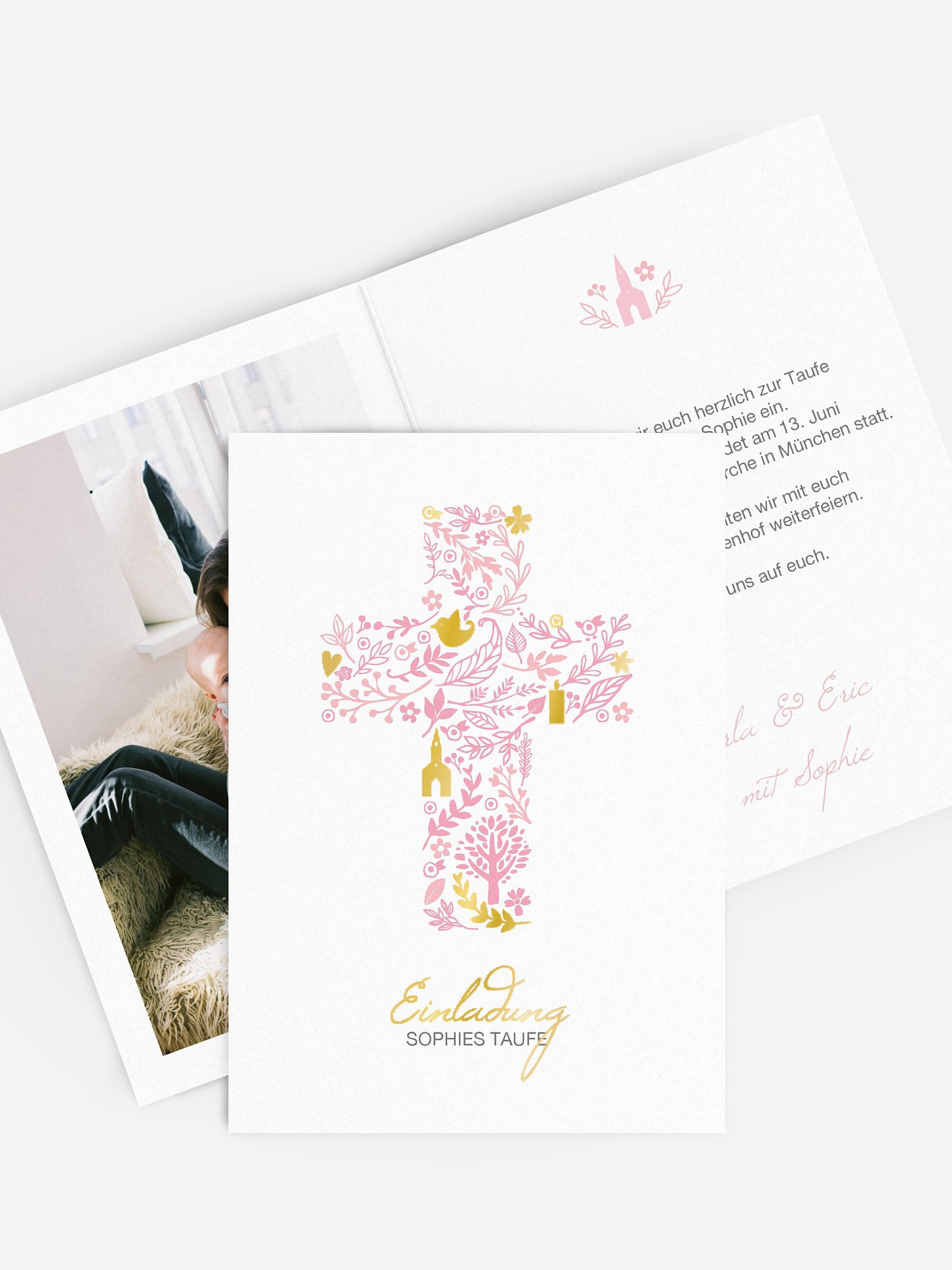 Taufeinladung Florale Botschaft
