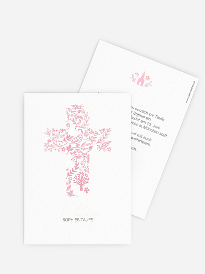 Taufeinladung Florale Botschaft