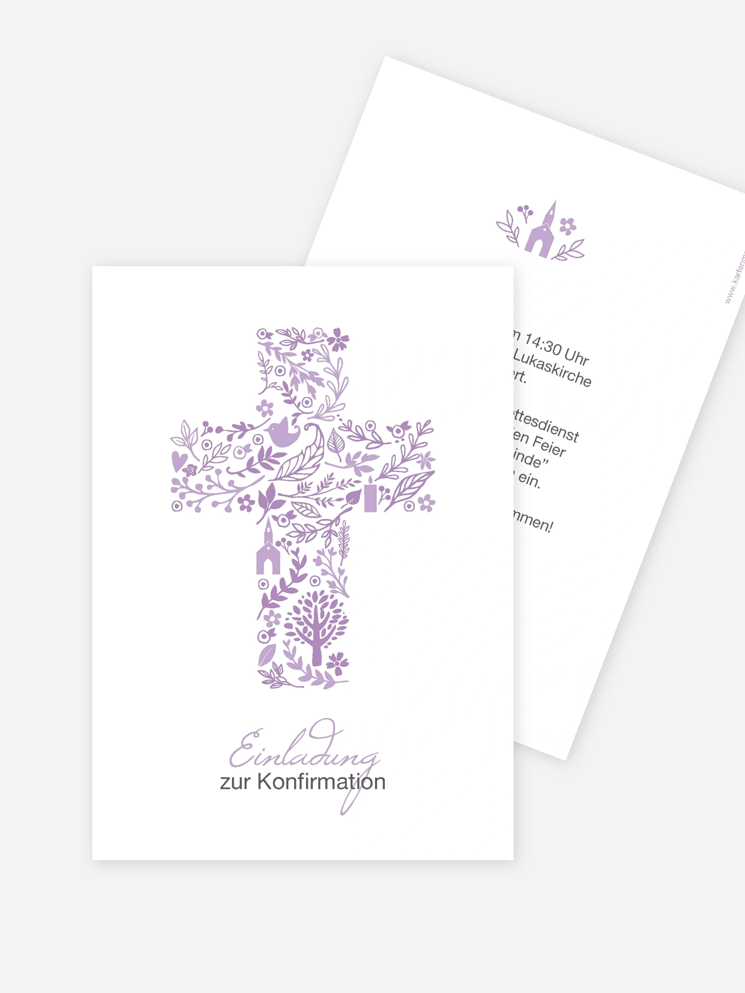 Konfirmationseinladung Florale Botschaft