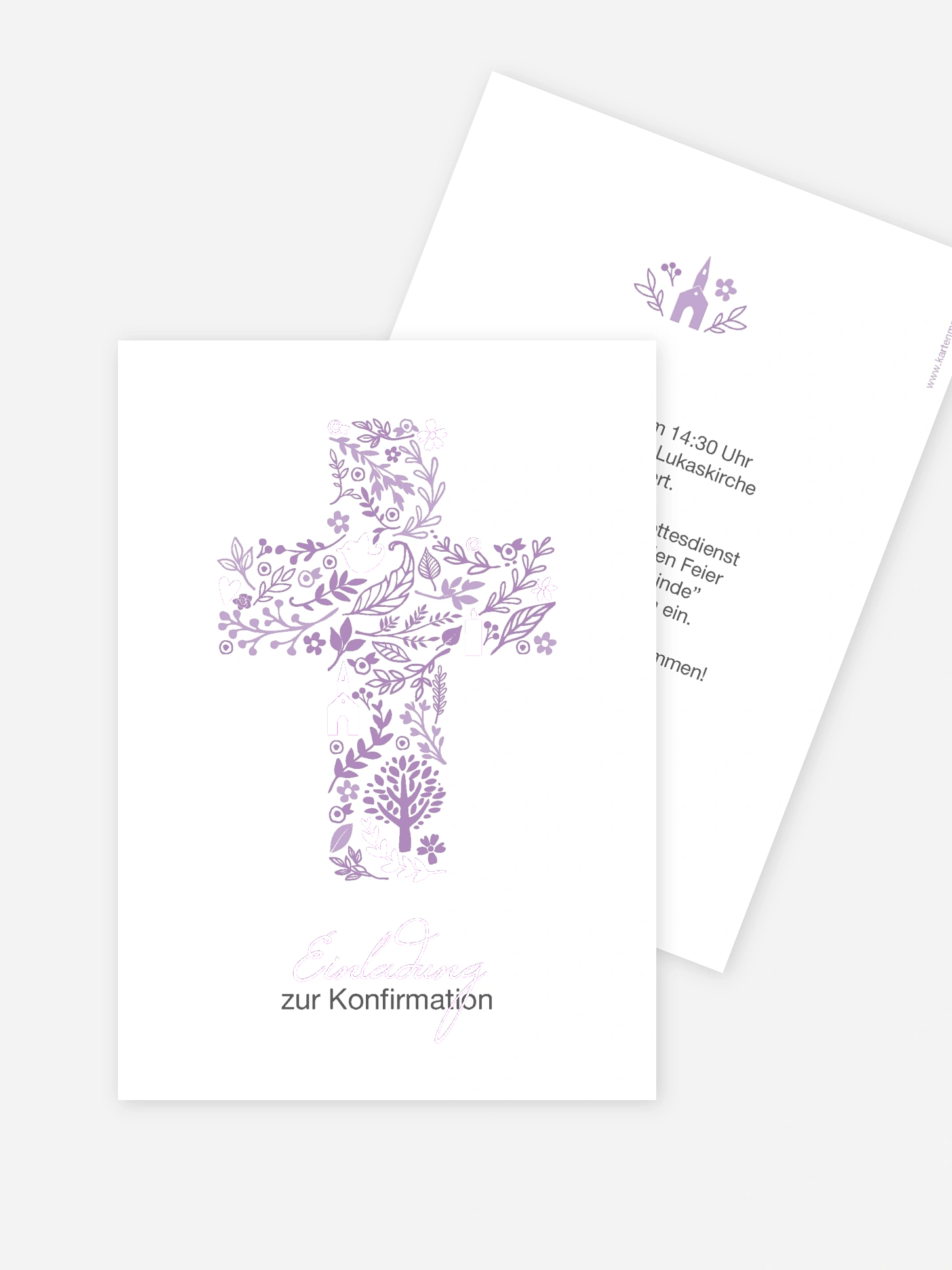 Konfirmationseinladung Florale Botschaft
