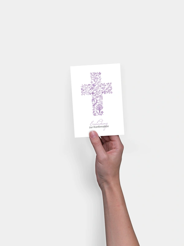 Konfirmationseinladung Florale Botschaft
