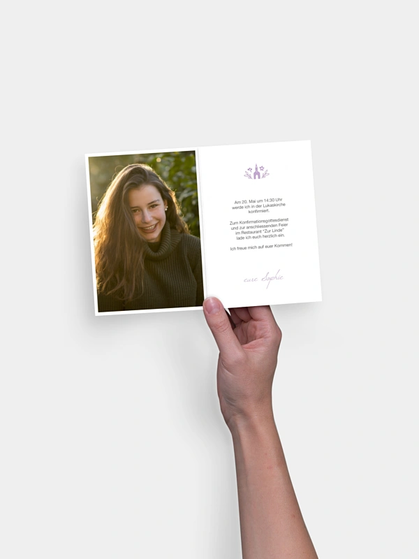 Konfirmationseinladung Florale Botschaft