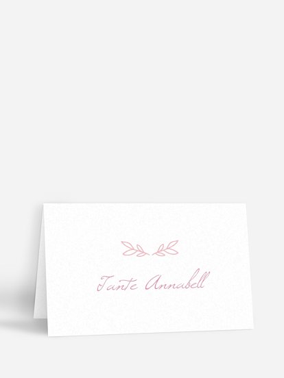 Tischkarte Taufe Florale Botschaft