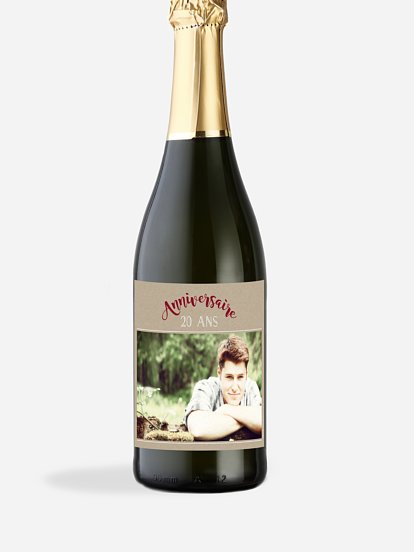 Étiquette pour bouteille Pictos vintage