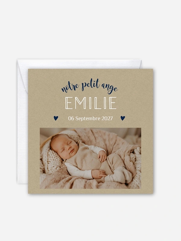 Faire-part naissance Pictos vintage