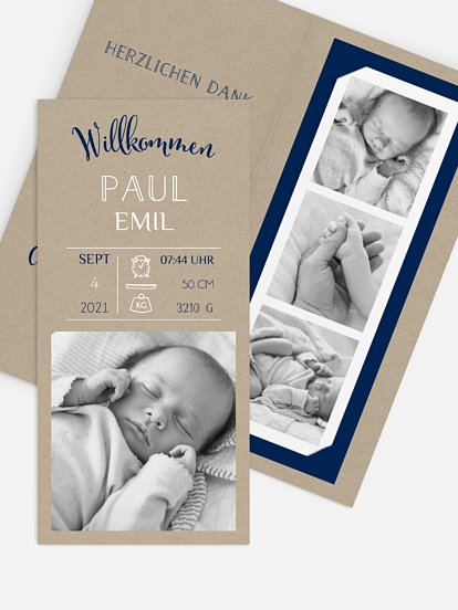 Geburtskarte Steckbrief