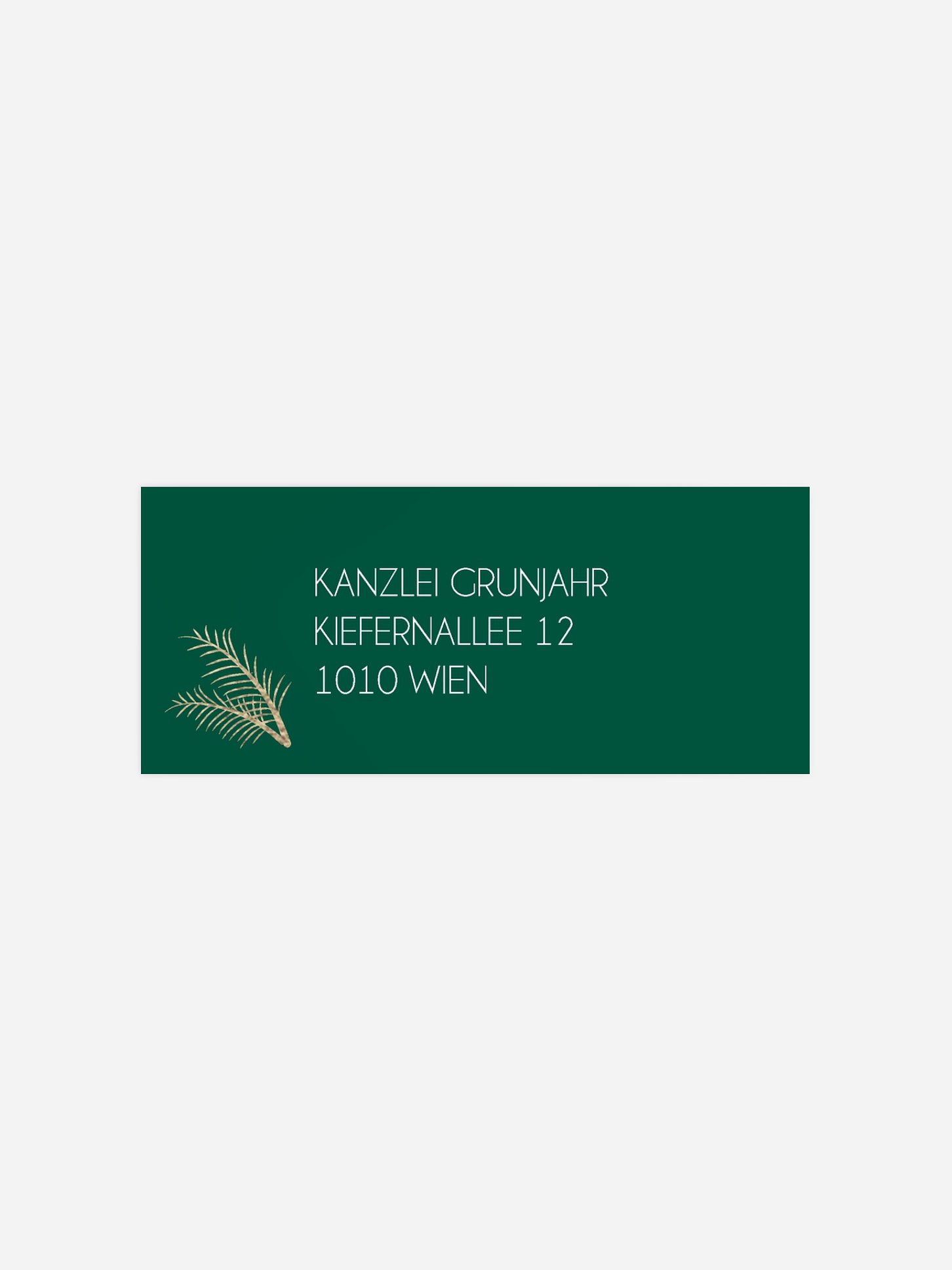 Absenderaufkleber geschäftl. Weihnachten Edle Weihnacht