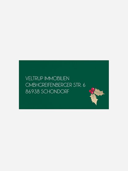 Empfängeraufkleber geschäftl. Weihnachten Edle Weihnacht