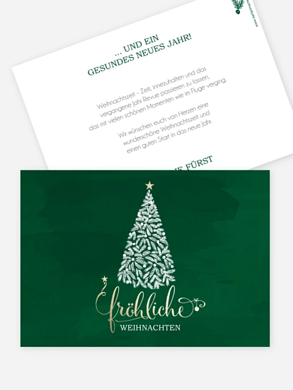 Weihnachtskarte Wunderbaum
