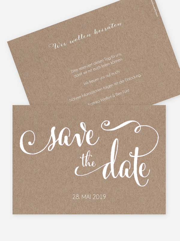 Save-the-Date Karte "Für Immer Premium"