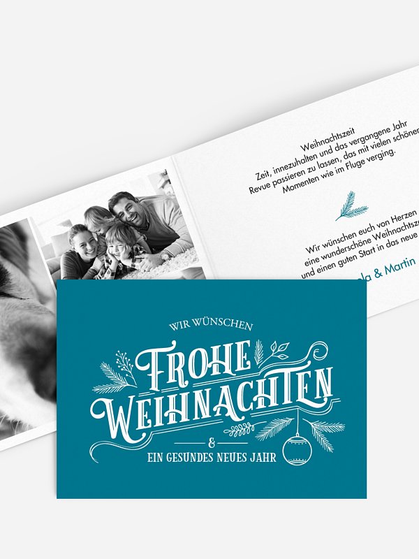 Weihnachtskarte Lyrik