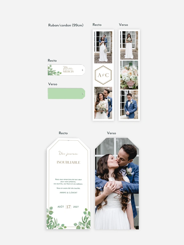 Carte de remerciements Eucalyptus
