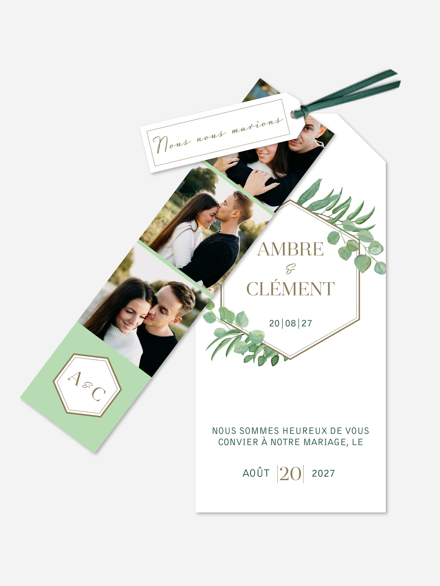 Faire-part mariage Eucalyptus