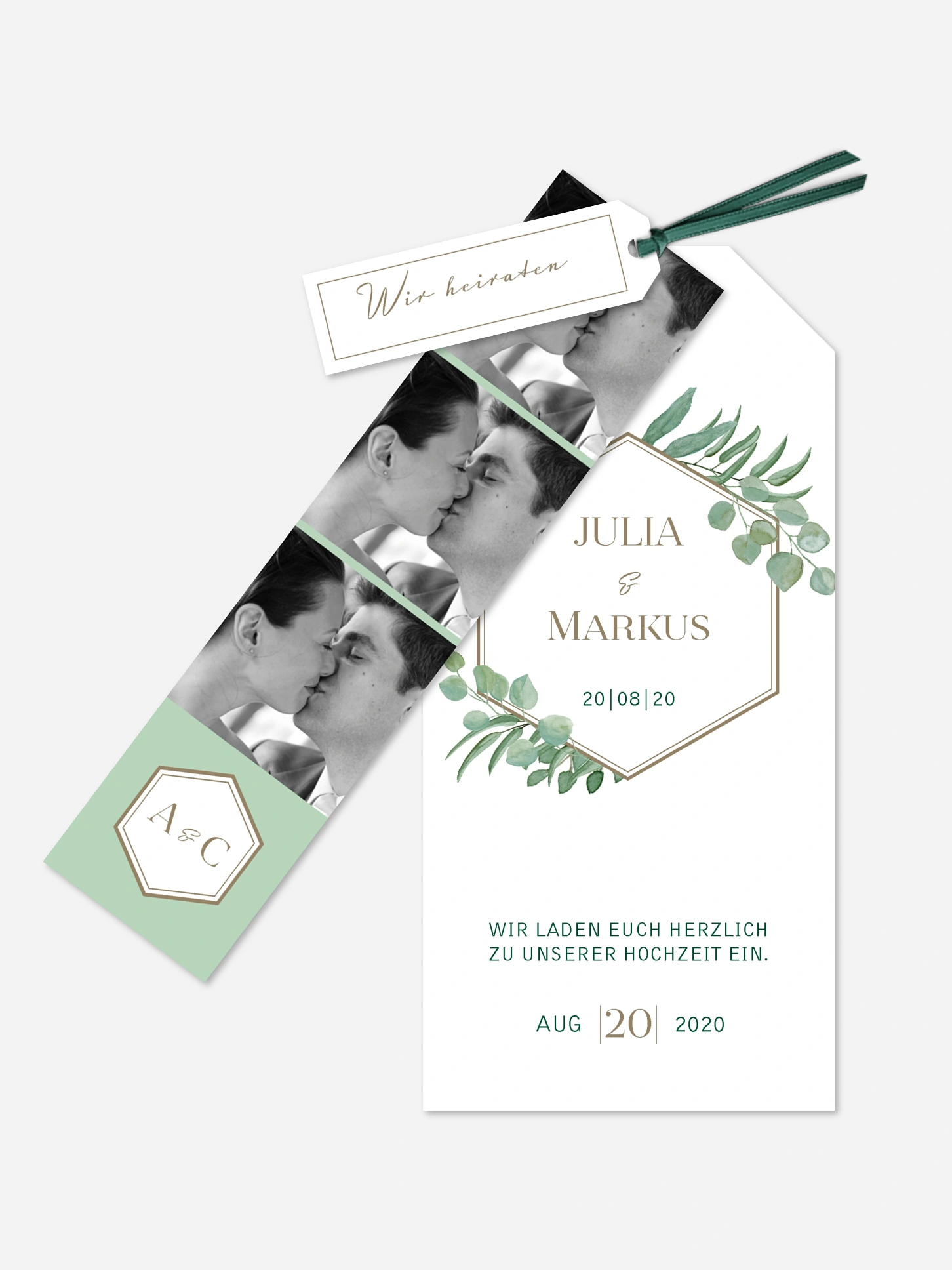Hochzeitseinladung Eucalyptus