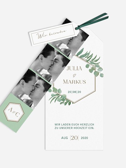 Hochzeitseinladung Eucalyptus